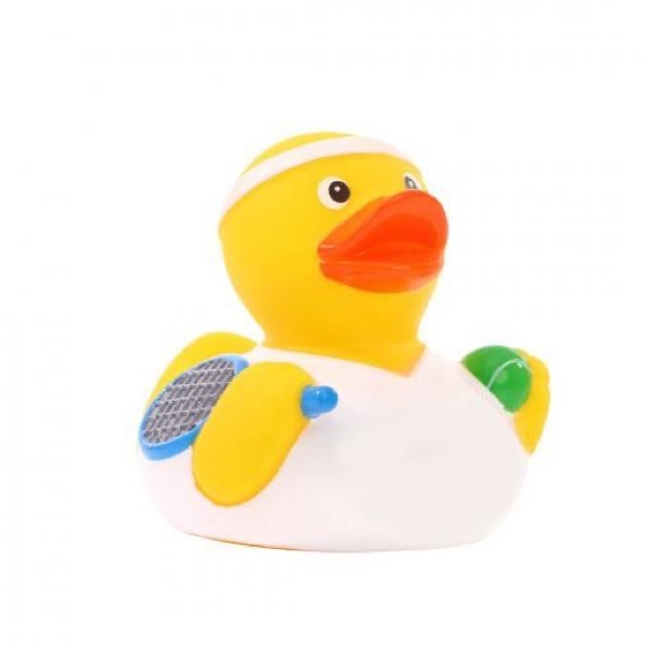Badeente Tennisspieler